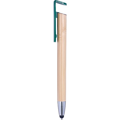 Bambus Kugelschreiber Mit Touchfunktion Colette , grün, ABS, Plastik, Bambus, , Bild 4