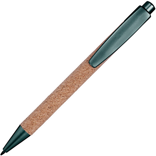 Kugelschreiber Aus Kork Macie , grün, ABS, Plastik, Kork, , Bild 2