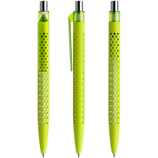 Prodir QS40 Soft Touch PRT Push Kugelschreiber , Prodir, gelbgrün/silber poliert, Kunststoff/Metall, 14,10cm x 1,60cm (Länge x Breite), Bild 6