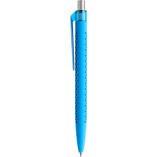 Prodir QS40 Soft Touch PRT Push Kugelschreiber , Prodir, cyanblau/silber satiniert, Kunststoff/Metall, 14,10cm x 1,60cm (Länge x Breite), Bild 2