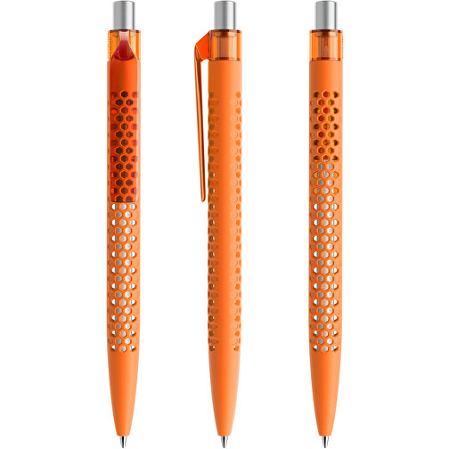 Prodir QS40 Soft Touch PRT Push Kugelschreiber , Prodir, orange/silber satiniert, Kunststoff/Metall, 14,10cm x 1,60cm (Länge x Breite), Bild 6