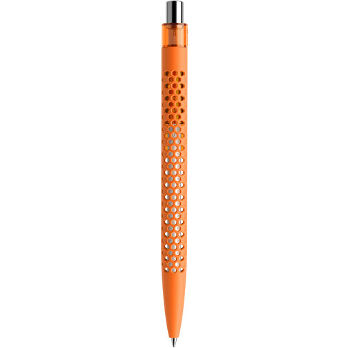 Prodir QS40 Soft Touch PRT Push Kugelschreiber , Prodir, orange/silber poliert, Kunststoff/Metall, 14,10cm x 1,60cm (Länge x Breite), Bild 3