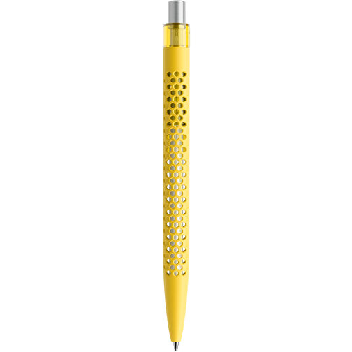 Prodir QS40 Soft Touch PRT Push Kugelschreiber , Prodir, lemon/silber satiniert, Kunststoff/Metall, 14,10cm x 1,60cm (Länge x Breite), Bild 3