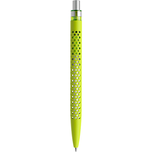 Prodir QS40 Soft Touch PRS Push Kugelschreiber , Prodir, gelbgrün/silber satiniert, Kunststoff/Metall, 14,10cm x 1,60cm (Länge x Breite), Bild 3