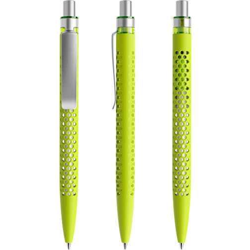Prodir QS40 Soft Touch PRS Push Kugelschreiber , Prodir, gelbgrün/silber satiniert, Kunststoff/Metall, 14,10cm x 1,60cm (Länge x Breite), Bild 6