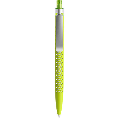 Prodir QS40 Soft Touch PRS Push Kugelschreiber , Prodir, gelbgrün/silber, Kunststoff/Metall, 14,10cm x 1,60cm (Länge x Breite), Bild 1