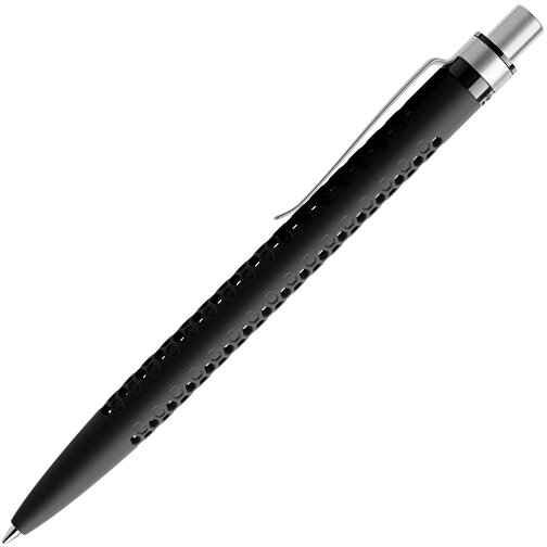Prodir QS40 Soft Touch PRS Push Kugelschreiber , Prodir, schwarz/silber satiniert, Kunststoff/Metall, 14,10cm x 1,60cm (Länge x Breite), Bild 4