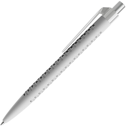 Prodir QS40 Soft Touch PRP Push Kugelschreiber , Prodir, zementgrau/silber satiniert, Kunststoff/Metall, 14,10cm x 1,60cm (Länge x Breite), Bild 4