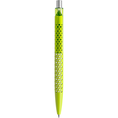 Prodir QS40 PMT Push Kugelschreiber , Prodir, gelbgrün/silber satiniert, Kunststoff/Metall, 14,10cm x 1,60cm (Länge x Breite), Bild 1