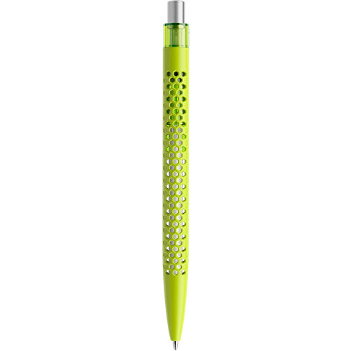 Prodir QS40 PMT Push Kugelschreiber , Prodir, gelbgrün/silber satiniert, Kunststoff/Metall, 14,10cm x 1,60cm (Länge x Breite), Bild 3