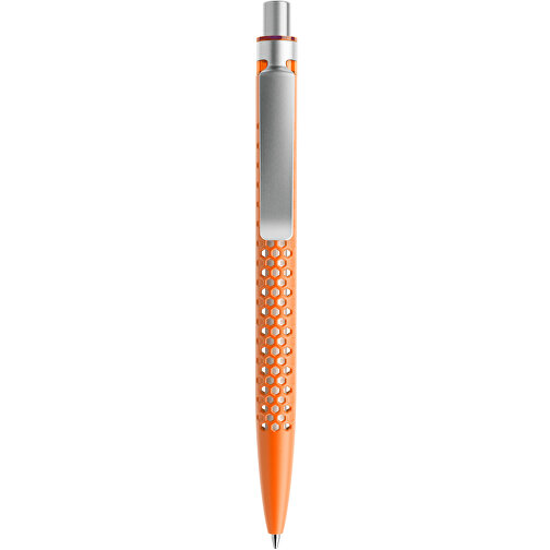 Prodir QS40 PMS Push Kugelschreiber , Prodir, orange/silber satiniert, Kunststoff/Metall, 14,10cm x 1,60cm (Länge x Breite), Bild 1