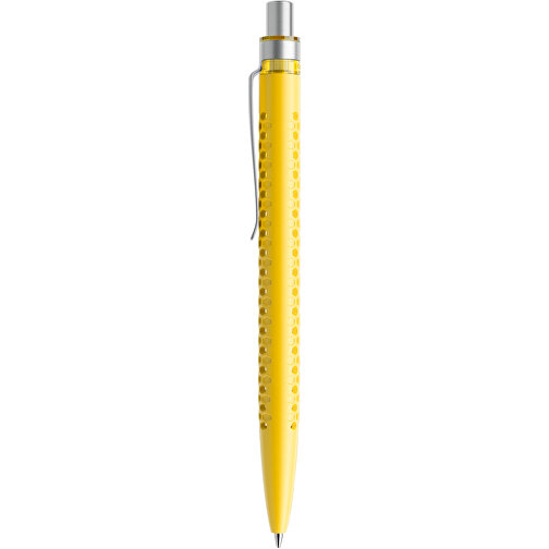 Prodir QS40 PMS Push Kugelschreiber , Prodir, lemon/silber satiniert, Kunststoff/Metall, 14,10cm x 1,60cm (Länge x Breite), Bild 2
