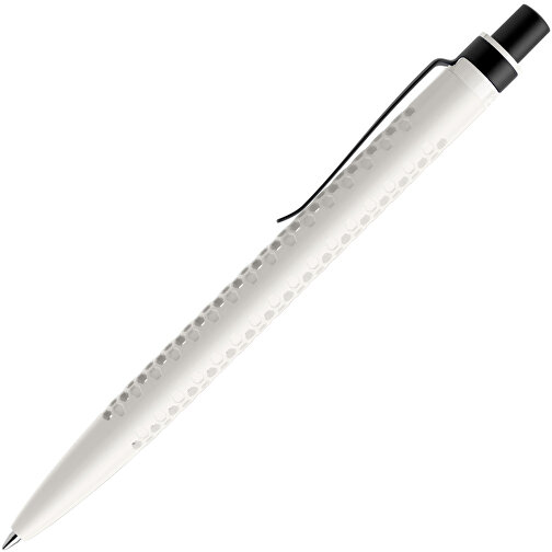 Prodir QS40 PMS Push Kugelschreiber , Prodir, weiß/schwarz satiniert, Kunststoff/Metall, 14,10cm x 1,60cm (Länge x Breite), Bild 4