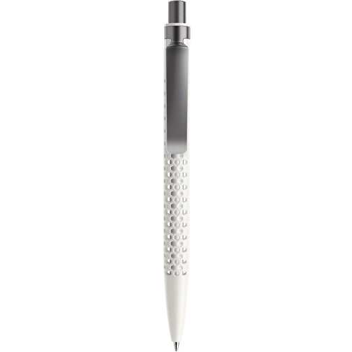 Prodir QS40 PMS Push Kugelschreiber , Prodir, weiß/graphit satiniert, Kunststoff/Metall, 14,10cm x 1,60cm (Länge x Breite), Bild 1