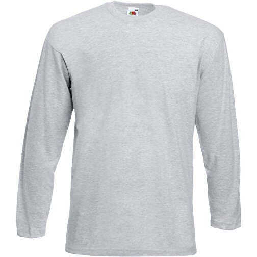 Valueweight Long Sleeve T , Fruit of the Loom, graumeliert, 97 % Baumwolle / 3 % Polyester, 5XL, , Bild 1