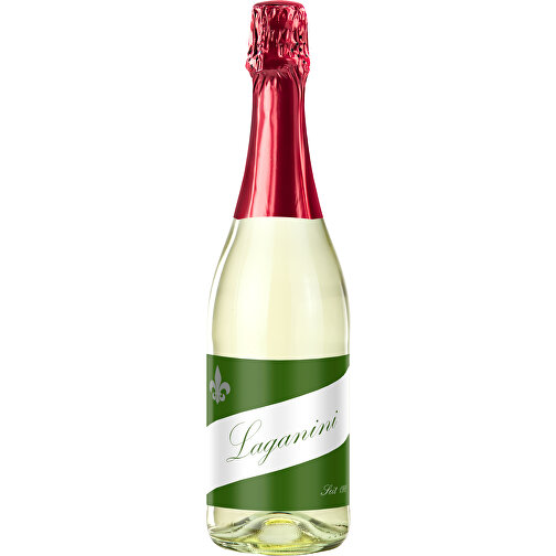Sekt Cuvée - Flasche Klar , rot, Glas, 8,30cm x 30,00cm x 8,30cm (Länge x Höhe x Breite), Bild 1