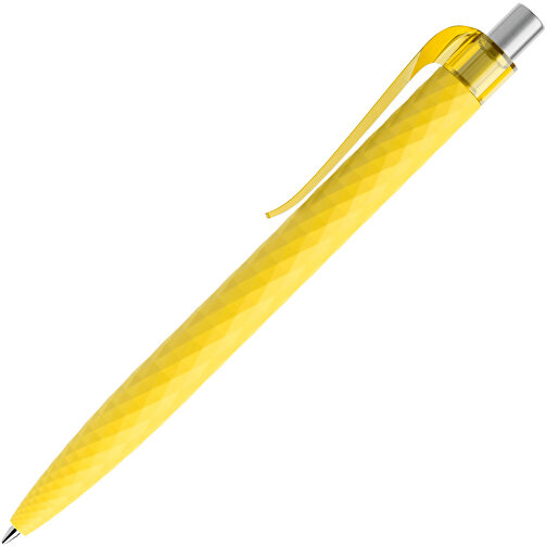 Prodir QS01 PRT Push Kugelschreiber , Prodir, lemon/silber satiniert, Kunststoff/Metall, 14,10cm x 1,60cm (Länge x Breite), Bild 4