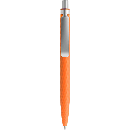 Prodir QS01 Soft Touch PRS Push Kugelschreiber , Prodir, orange/silber satiniert, Kunststoff/Metall, 14,10cm x 1,60cm (Länge x Breite), Bild 1