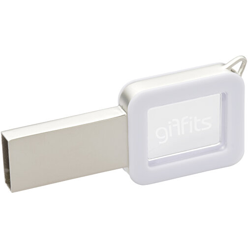 USB-Stick Color Light Up 2GB , Promo Effects MB , weiß MB , 2 GB , Kunststoff MB , 3 - 10 MB/s MB , 6,00cm x 0,10cm x 3,00cm (Länge x Höhe x Breite), Bild 1