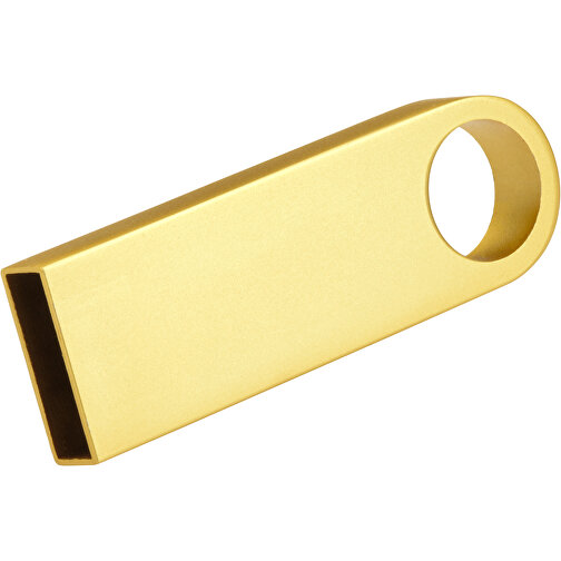 USB-Stick Metall 64GB Bunt , Promo Effects MB , gold MB , 65 GB , Metall MB , 3 - 10 MB/s MB , 3,90cm x 0,40cm x 1,20cm (Länge x Höhe x Breite), Bild 1