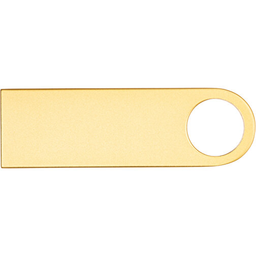 USB Stick Metall 4GB Bunt , Promo Effects MB , gold MB , 4 GB , Metall MB , 3 - 10 MB/s MB , 3,90cm x 0,40cm x 1,20cm (Länge x Höhe x Breite), Bild 2