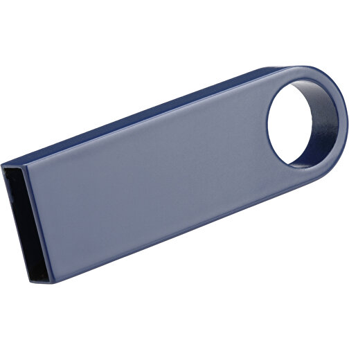 USB Stick Metall 1GB Bunt , Promo Effects MB , dunkelblau MB , 1 GB , Metall MB , 3 - 10 MB/s MB , 3,90cm x 0,40cm x 1,20cm (Länge x Höhe x Breite), Bild 1