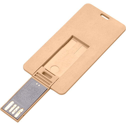 USB-Stick Eco Small 2.0 64GB Mit Verpackung , Promo Effects MB , natur MB , 65 GB , Mais/Kunststoff MB , 3 - 10 MB/s MB , 6,00cm x 0,10cm x 3,00cm (Länge x Höhe x Breite), Bild 2