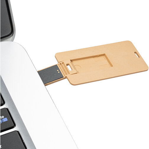 USB-Stick Eco Small 4GB Mit Verpackung , Promo Effects MB , natur MB , 4 GB , Mais/Kunststoff MB , 3 - 10 MB/s MB , 6,00cm x 0,10cm x 3,00cm (Länge x Höhe x Breite), Bild 8