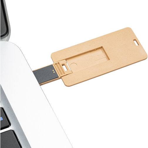 USB-Stick Eco Small 2.0 4GB , Promo Effects MB , natur MB , 4 GB , Mais/Kunststoff MB , 3 - 10 MB/s MB , 6,00cm x 0,10cm x 3,00cm (Länge x Höhe x Breite), Bild 7