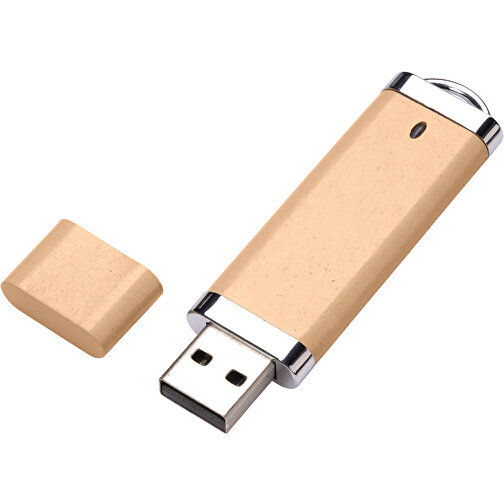 USB STICK BASIC Eco 1 GB , Promo Effects MB , natur MB , 1 GB , Mais/Kunststoff MB , 3 - 10 MB/s MB , 7,30cm x 0,70cm x 2,00cm (Länge x Höhe x Breite), Bild 2