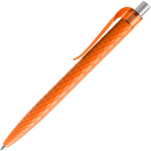 Prodir QS01 PMT Push Kugelschreiber , Prodir, orange/silber satiniert, Kunststoff/Metall, 14,10cm x 1,60cm (Länge x Breite), Bild 4