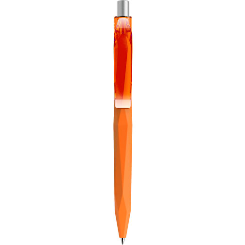 Prodir QS20 PRT Push Kugelschreiber , Prodir, orange / silber satiniert, Kunststoff/Metall, 14,10cm x 1,60cm (Länge x Breite), Bild 1