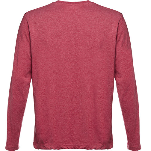 THC BUCHAREST. Herren Langarm T-Shirt , rot melliert, 100% Baumwolle, L, 74,50cm x 54,00cm (Länge x Breite), Bild 2