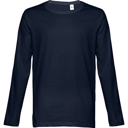 THC BUCHAREST. Herren Langarm T-Shirt , dunkelblau, 100% Baumwolle, XL, 76,50cm x 58,00cm (Länge x Breite), Bild 1