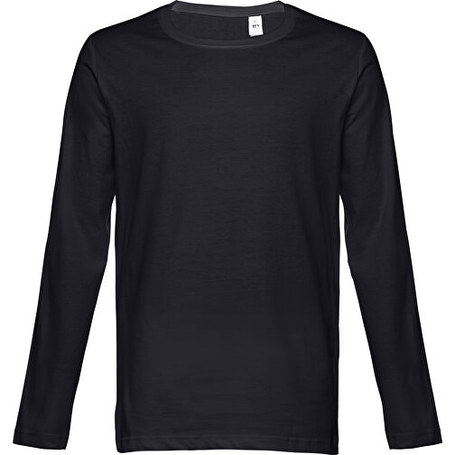 THC BUCHAREST. Herren Langarm T-Shirt , schwarz, 100% Baumwolle, S, 71,00cm x 50,00cm (Länge x Breite), Bild 1