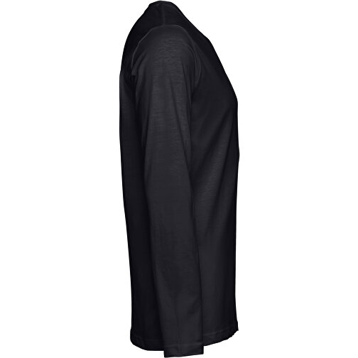 THC BUCHAREST. Herren Langarm T-Shirt , schwarz, 100% Baumwolle, L, 74,50cm x 54,00cm (Länge x Breite), Bild 3