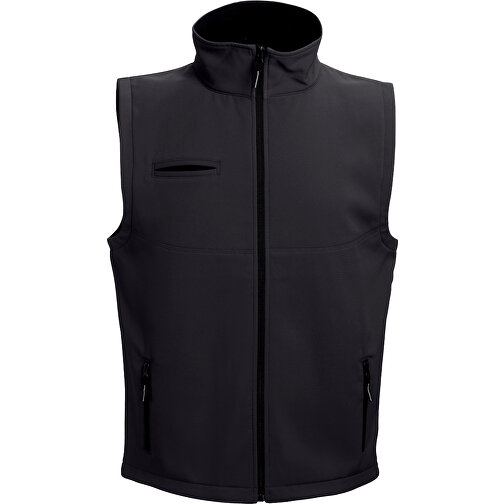 THC BAKU. Unisex Softshell-Weste , grau, Polyester, M, 71,00cm x 57,00cm (Länge x Breite), Bild 2