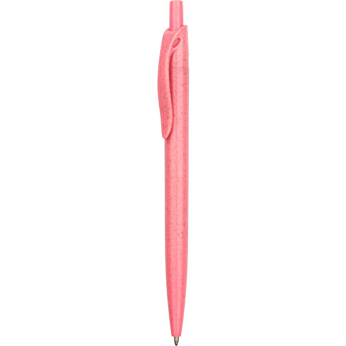 Kugelschreiber Sao Paulo , Promo Effects, pink, Weizenstroh, Kunststoff, 13,90cm (Länge), Bild 1
