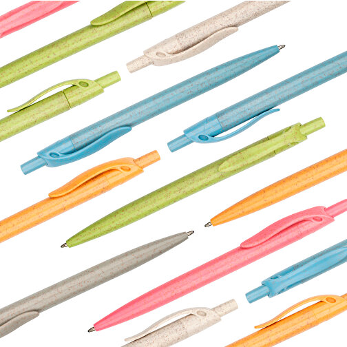 Kugelschreiber Sao Paulo Express , Promo Effects, pink, Weizenstroh, Kunststoff, 13,90cm (Länge), Bild 9