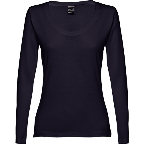 THC BUCHAREST WOMEN. Langärmeliges Tailliertes T-Shirt Für Frauen Aus Baumwolle , dunkelblau, 100% Baumwolle, XXL, 69,00cm x 50,00cm (Länge x Breite), Bild 1