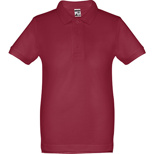 THC ADAM KIDS. Kurzärmeliges Baumwoll-Poloshirt Für Kinder (unisex) , burgunder, 100% Baumwolle, 4, 48,00cm x 34,00cm (Länge x Breite), Bild 1