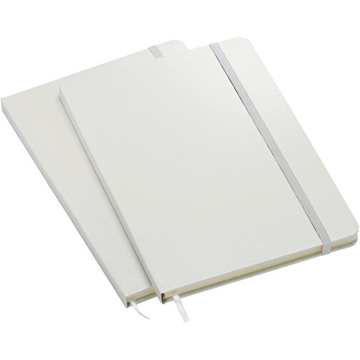 Notizbuch, Maxi , weiß, weiß, PVC+PAP, 21,00cm x 1,20cm x 14,80cm (Länge x Höhe x Breite), Bild 1