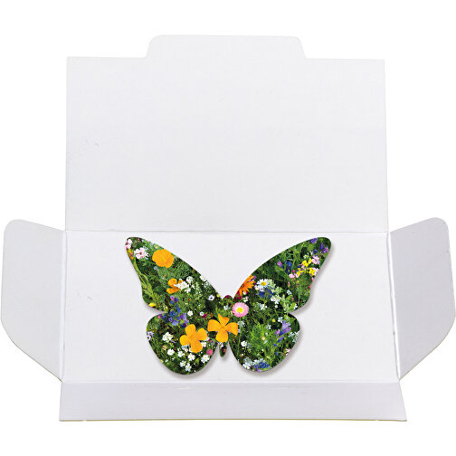 Samenpapier In Klappkärtchen - Schmetterling , individuell, Papier, Saatgut, 5,50cm x 8,00cm (Länge x Breite), Bild 2