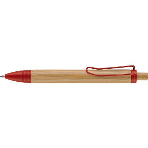 Kugelschreiber Woody , rot, Bambus, 14,20cm (Länge), Bild 3