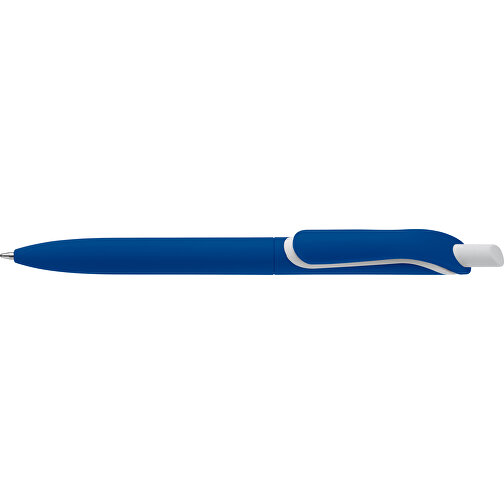 Kugelschreiber Click-Shadow Soft-Touch Hergestellt In Deutschland , dunkelblau, ABS, 14,30cm (Länge), Bild 3