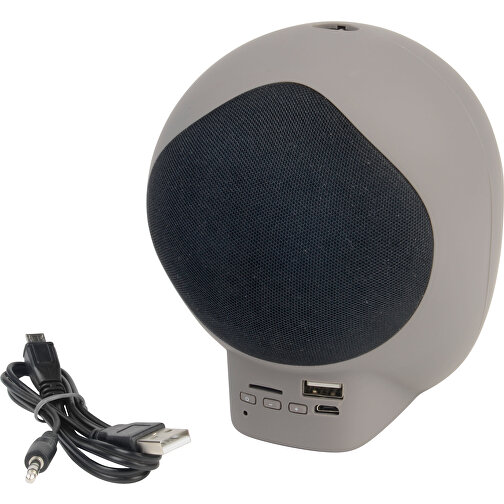 Wireless Lautsprecher BOOM ALIEN , grau, schwarz, Kunststoff, 12,20cm x 13,50cm x 9,80cm (Länge x Höhe x Breite), Bild 2