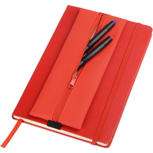 Stiftemappe Für Notizbücher KEEPER , rot, Polyester, 20,50cm x 7,50cm (Länge x Breite), Bild 6