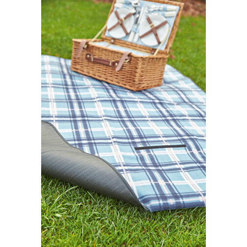 Picknickdecke OUTDOOR BREAK , blau, schwarz, weiß, Polyester / Polyethylene, 150,00cm x 125,00cm (Länge x Breite), Bild 7