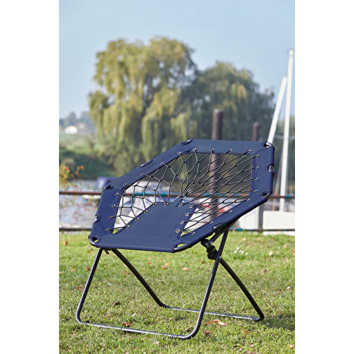 Bungee Stuhl CHILL OUT , blau, schwarz, Stahl / 600D Polyester, 83,50cm x 80,00cm x 70,00cm (Länge x Höhe x Breite), Bild 3