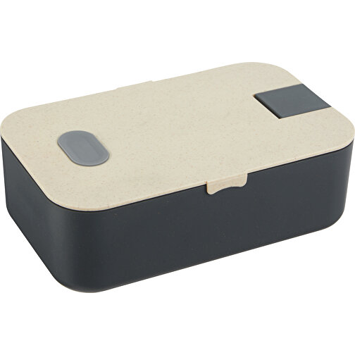 Ökologische Lunchbox Mit Smartphone-Halter, Dichtung Und Bento-Unterteilung , grau, PP, 19,00cm x 6,40cm x 11,50cm (Länge x Höhe x Breite), Bild 8